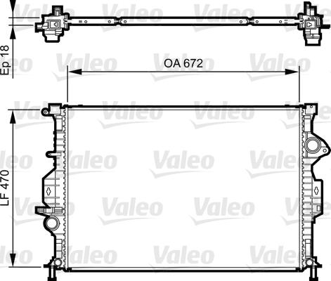 Valeo 735373 - Радиатор, охлаждане на двигателя vvparts.bg