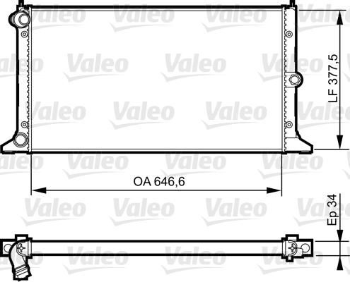 Valeo 735372 - Радиатор, охлаждане на двигателя vvparts.bg