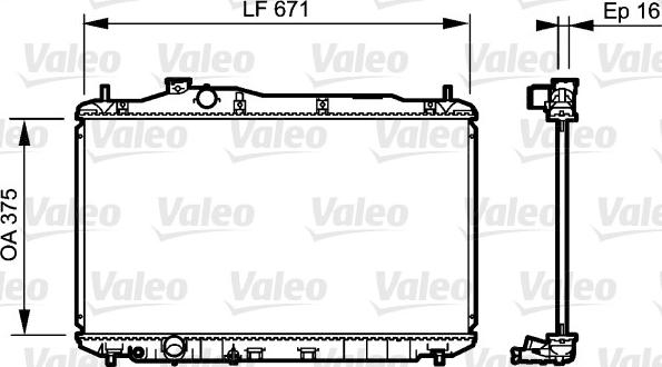 Valeo 735243 - Радиатор, охлаждане на двигателя vvparts.bg