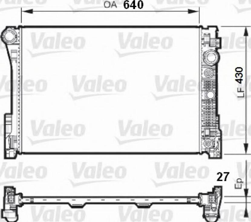 Valeo 735287 - Радиатор, охлаждане на двигателя vvparts.bg