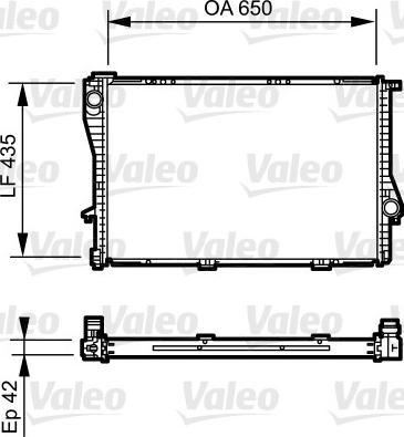 Valeo 735233 - Радиатор, охлаждане на двигателя vvparts.bg