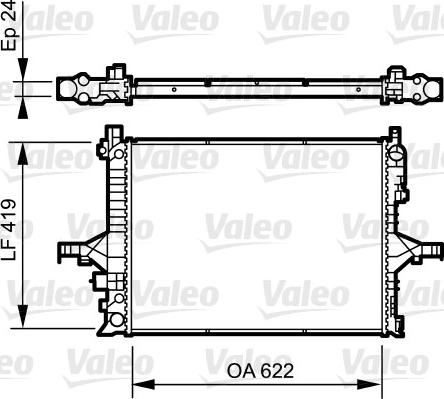 Valeo 735237 - Радиатор, охлаждане на двигателя vvparts.bg