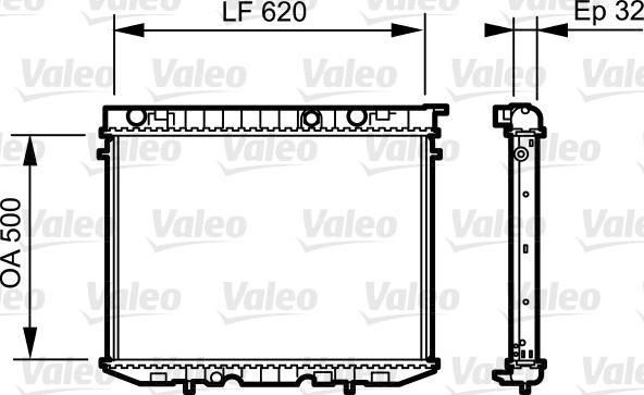 Valeo 735229 - Радиатор, охлаждане на двигателя vvparts.bg