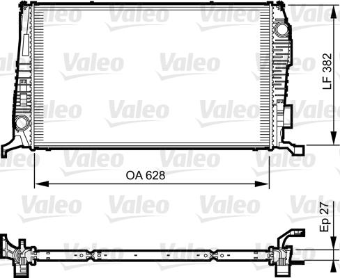 Valeo 735279 - Радиатор, охлаждане на двигателя vvparts.bg