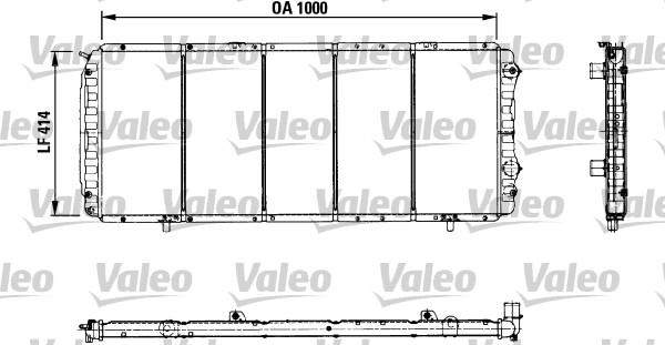 Valeo 730999 - Радиатор, охлаждане на двигателя vvparts.bg