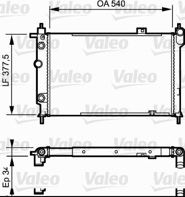 Valeo 730994 - Радиатор, охлаждане на двигателя vvparts.bg