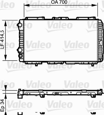 Valeo 730995 - Радиатор, охлаждане на двигателя vvparts.bg