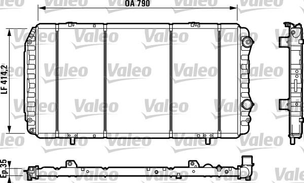 Valeo 730998 - Радиатор, охлаждане на двигателя vvparts.bg