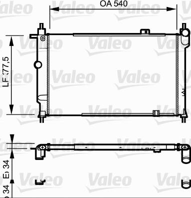 Valeo 730993 - Радиатор, охлаждане на двигателя vvparts.bg