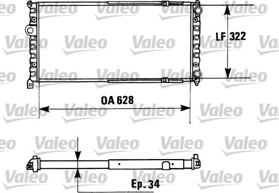 Valeo 730945 - Радиатор, охлаждане на двигателя vvparts.bg