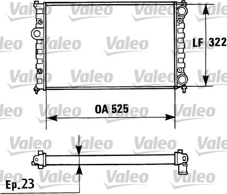 Valeo 730948 - Радиатор, охлаждане на двигателя vvparts.bg