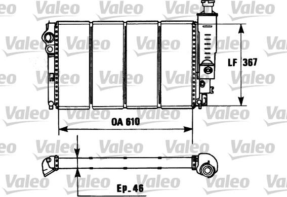 Valeo 730953 - Радиатор, охлаждане на двигателя vvparts.bg