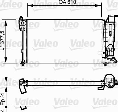 Valeo 730984 - Радиатор, охлаждане на двигателя vvparts.bg