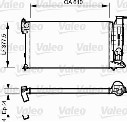 Valeo 730985 - Радиатор, охлаждане на двигателя vvparts.bg