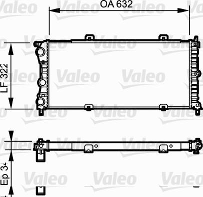 Valeo 730981 - Радиатор, охлаждане на двигателя vvparts.bg