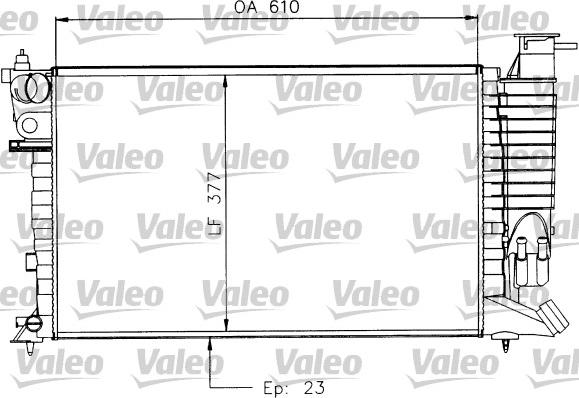 Valeo 730927 - Радиатор, охлаждане на двигателя vvparts.bg