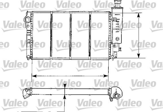 Valeo 730974 - Радиатор, охлаждане на двигателя vvparts.bg