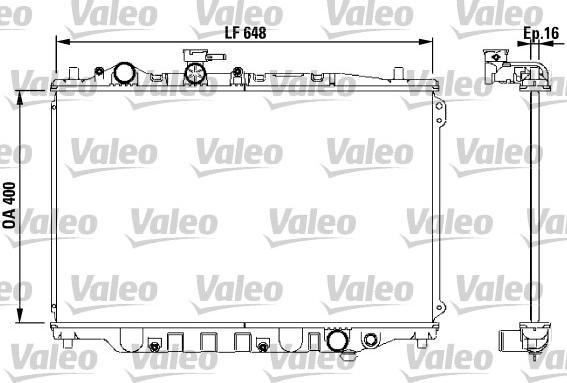 Valeo 730440 - Радиатор, охлаждане на двигателя vvparts.bg