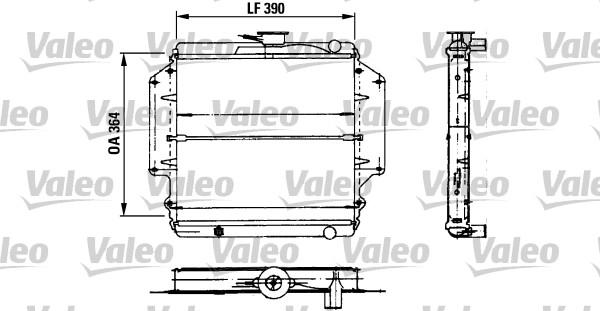 Valeo 730458 - Радиатор, охлаждане на двигателя vvparts.bg