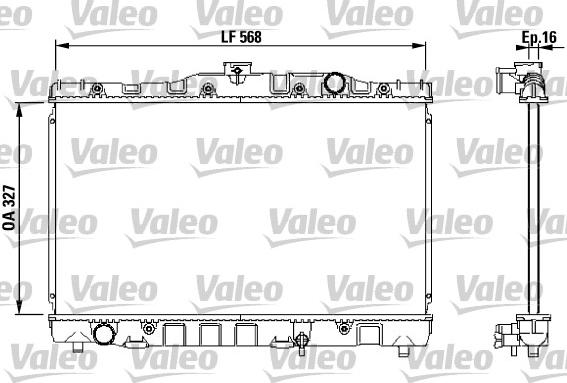 Valeo 730468 - Радиатор, охлаждане на двигателя vvparts.bg