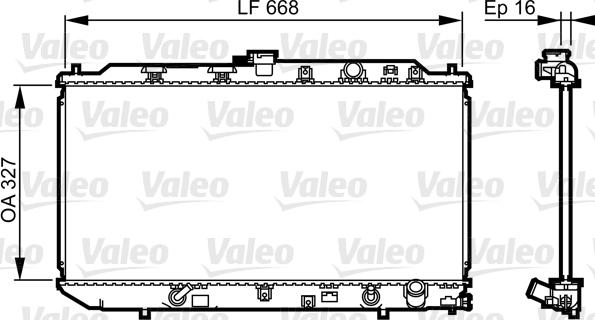 Valeo 730417 - Радиатор, охлаждане на двигателя vvparts.bg