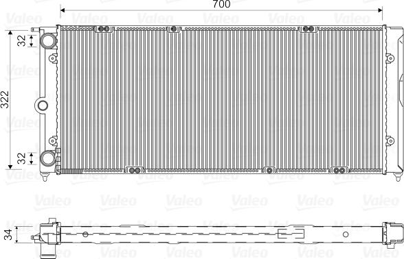 Valeo 730485 - Радиатор, охлаждане на двигателя vvparts.bg