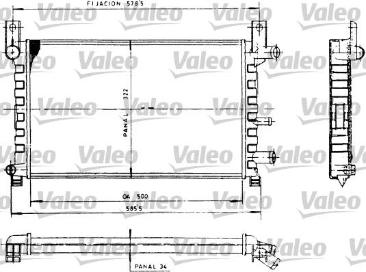 Valeo 730483 - Радиатор, охлаждане на двигателя vvparts.bg