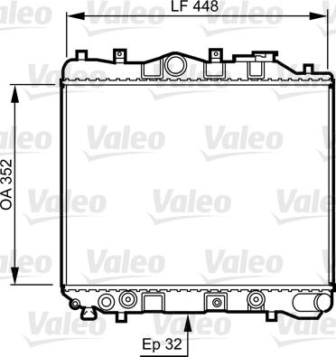 Valeo 730435 - Радиатор, охлаждане на двигателя vvparts.bg