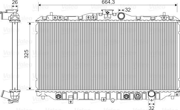 Valeo 730429 - Радиатор, охлаждане на двигателя vvparts.bg