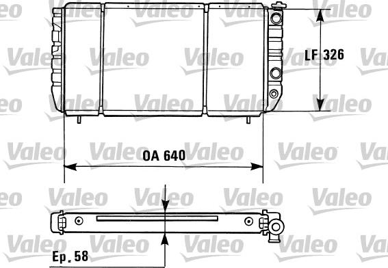 Valeo 730428 - Радиатор, охлаждане на двигателя vvparts.bg