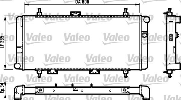 Valeo 730595 - Радиатор, охлаждане на двигателя vvparts.bg