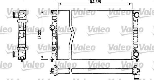 Valeo 730505 - Радиатор, охлаждане на двигателя vvparts.bg