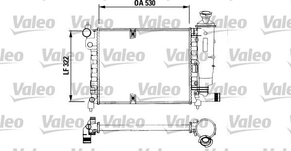 Valeo 730515 - Радиатор, охлаждане на двигателя vvparts.bg