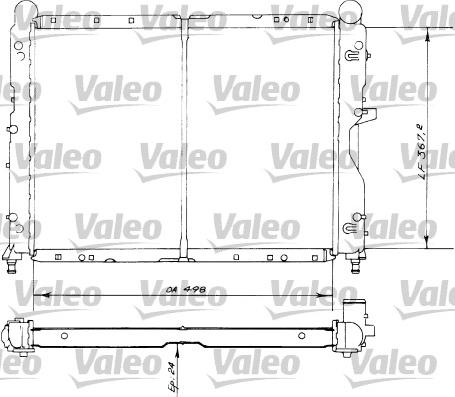 Valeo 730516 - Радиатор, охлаждане на двигателя vvparts.bg