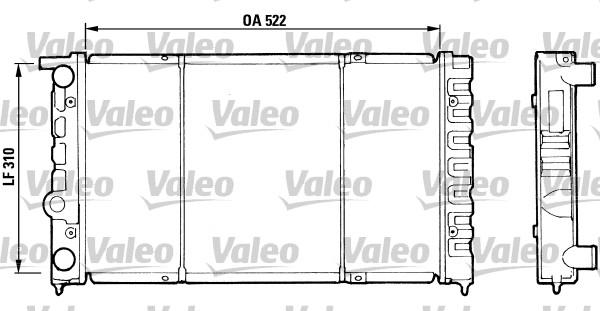 Valeo 730513 - Радиатор, охлаждане на двигателя vvparts.bg