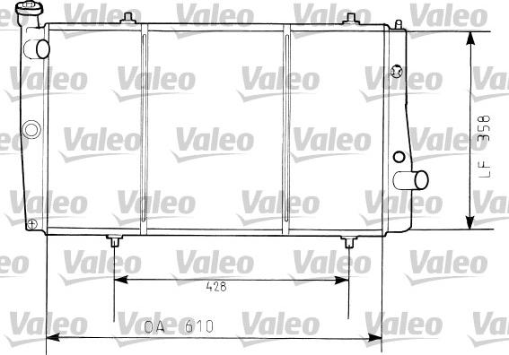 Valeo 730634 - Радиатор, охлаждане на двигателя vvparts.bg