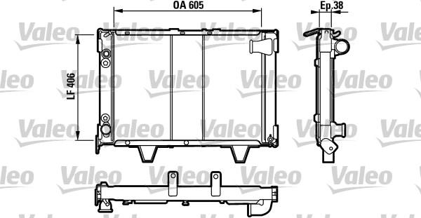 Valeo 730066 - Радиатор, охлаждане на двигателя vvparts.bg