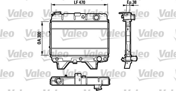 Valeo 730063 - Радиатор, охлаждане на двигателя vvparts.bg