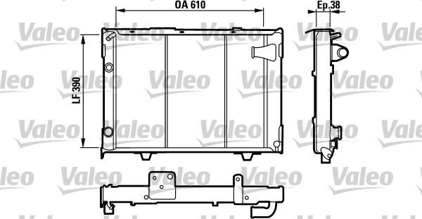 Valeo 730026 - Радиатор, охлаждане на двигателя vvparts.bg