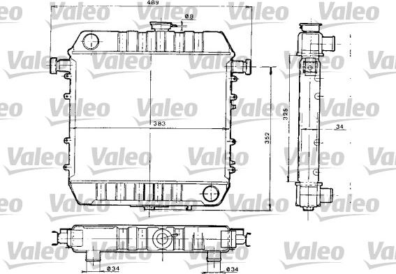 Valeo 730152 - Радиатор, охлаждане на двигателя vvparts.bg