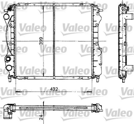 Valeo 730181 - Радиатор, охлаждане на двигателя vvparts.bg
