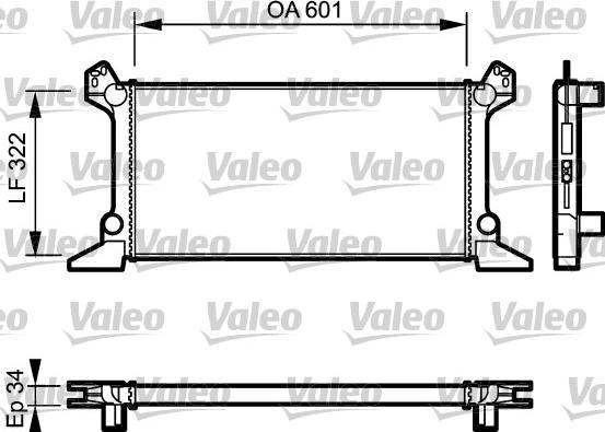 Valeo 730124 - Радиатор, охлаждане на двигателя vvparts.bg