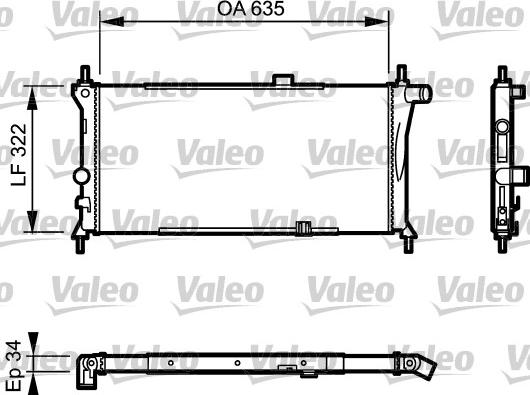 Valeo 730125 - Радиатор, охлаждане на двигателя vvparts.bg