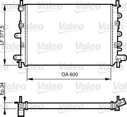 Valeo 730856 - Радиатор, охлаждане на двигателя vvparts.bg