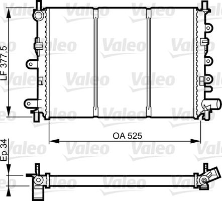 Valeo 730858 - Радиатор, охлаждане на двигателя vvparts.bg