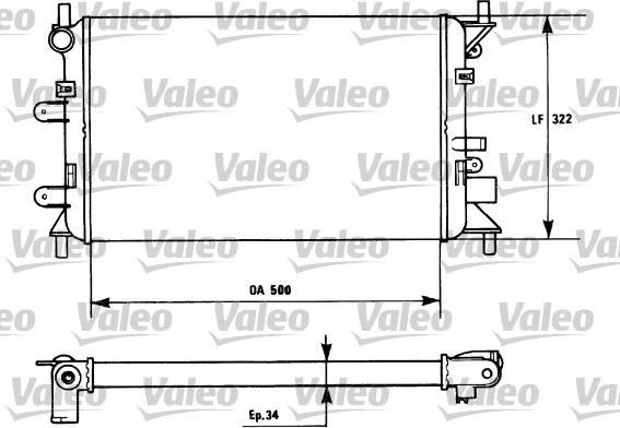 Valeo 730857 - Радиатор, охлаждане на двигателя vvparts.bg