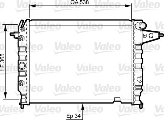 Valeo 730396 - Радиатор, охлаждане на двигателя vvparts.bg