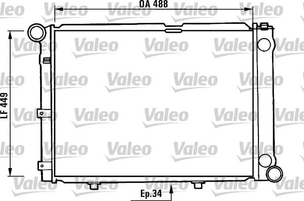 Valeo 730343 - Радиатор, охлаждане на двигателя vvparts.bg