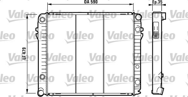 Valeo 730308 - Радиатор, охлаждане на двигателя vvparts.bg