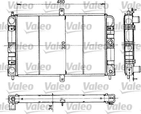 Valeo 730317 - Радиатор, охлаждане на двигателя vvparts.bg